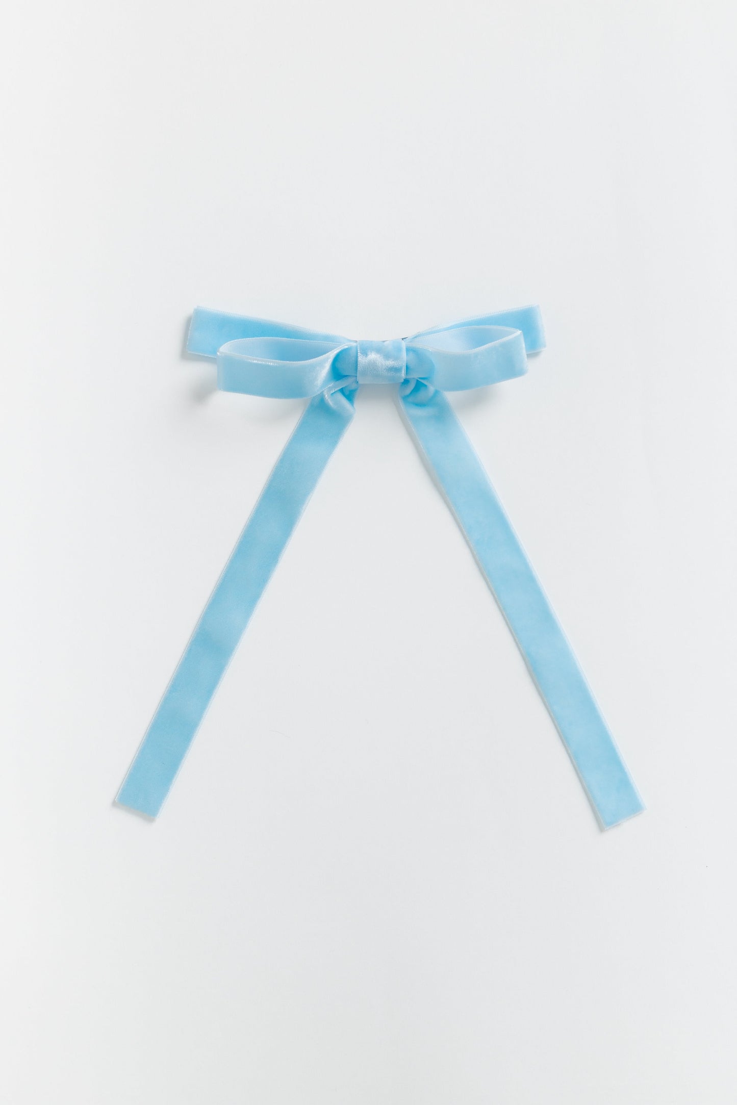 Velvet Hair Bow WOMEN'S HAIR ACCESSORY Cove Accessories Blue 6" wide x 8" long