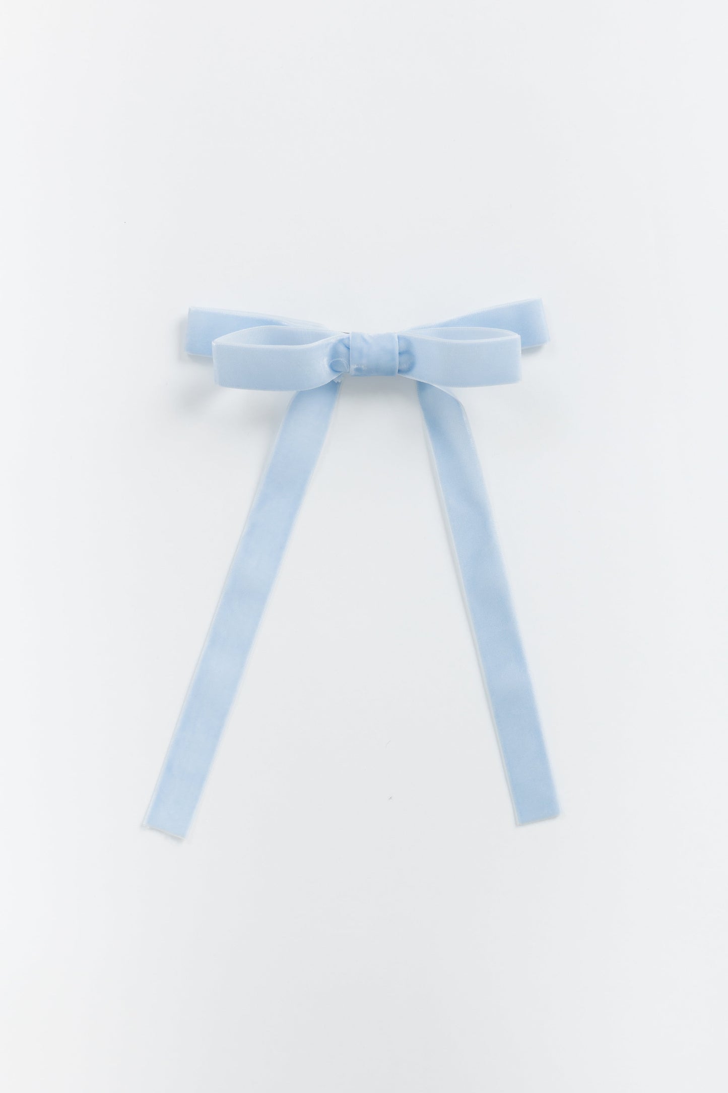 Velvet Hair Bow WOMEN'S HAIR ACCESSORY Cove Accessories Lt Blue 6" wide x 8" long