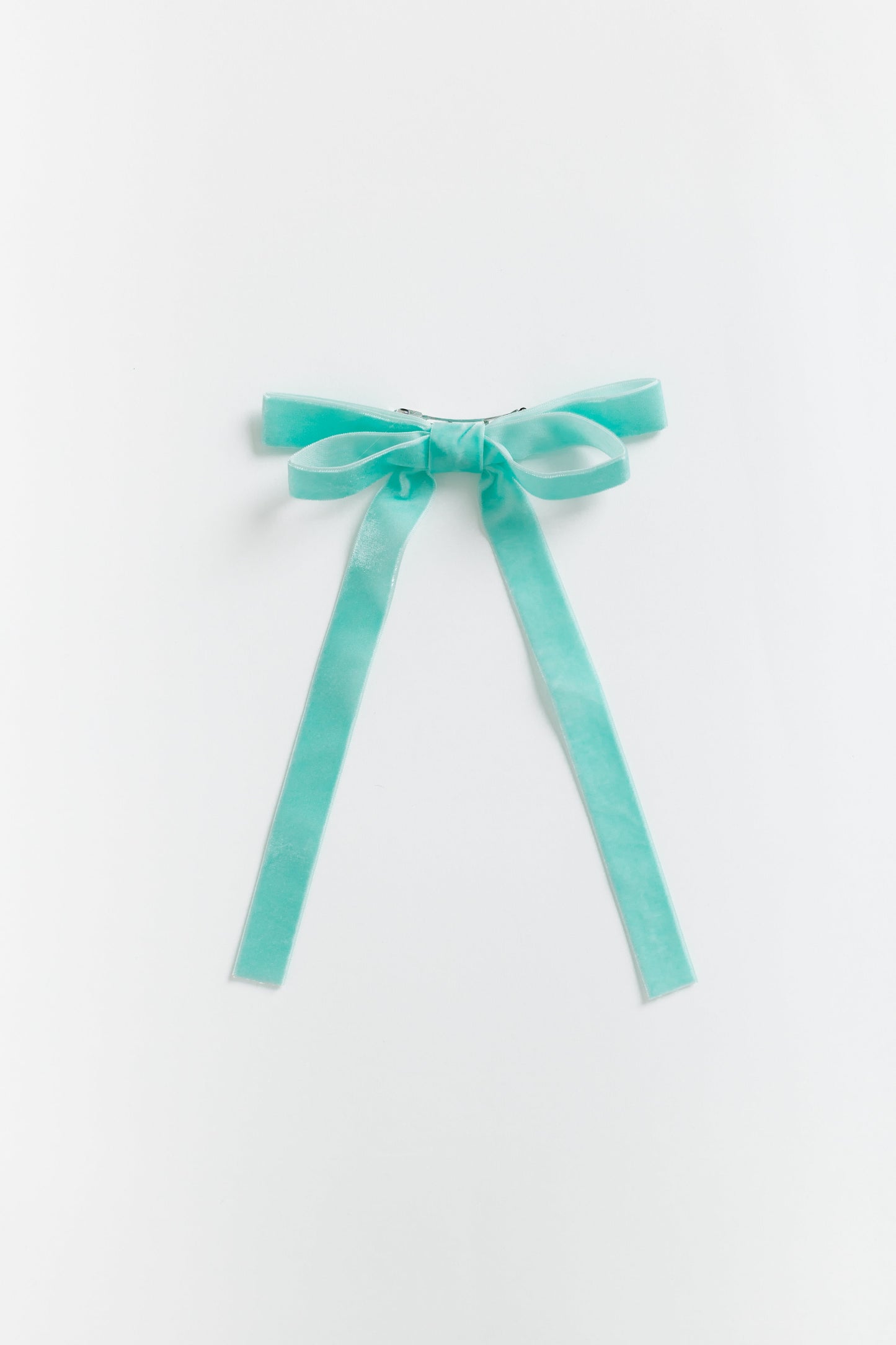 Velvet Hair Bow WOMEN'S HAIR ACCESSORY Cove Accessories Seafoam 6" wide x 8" long 