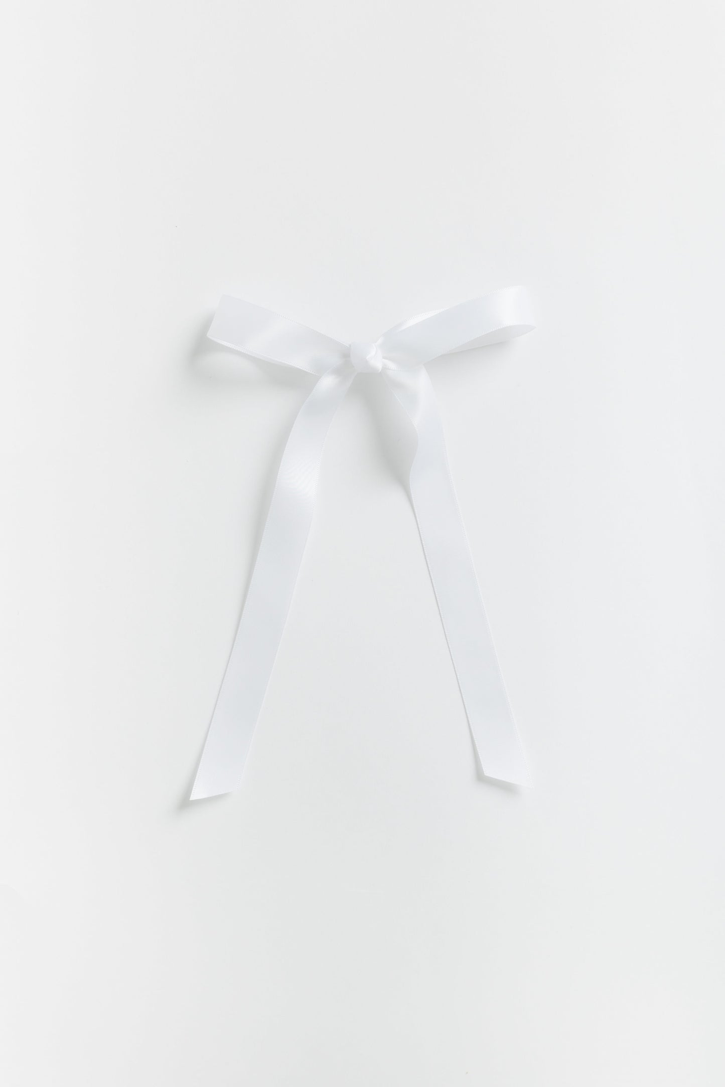 Satin Hair Bow WOMEN'S HAIR ACCESSORY Cove Accessories White 5 1/2" wide x 8" long 