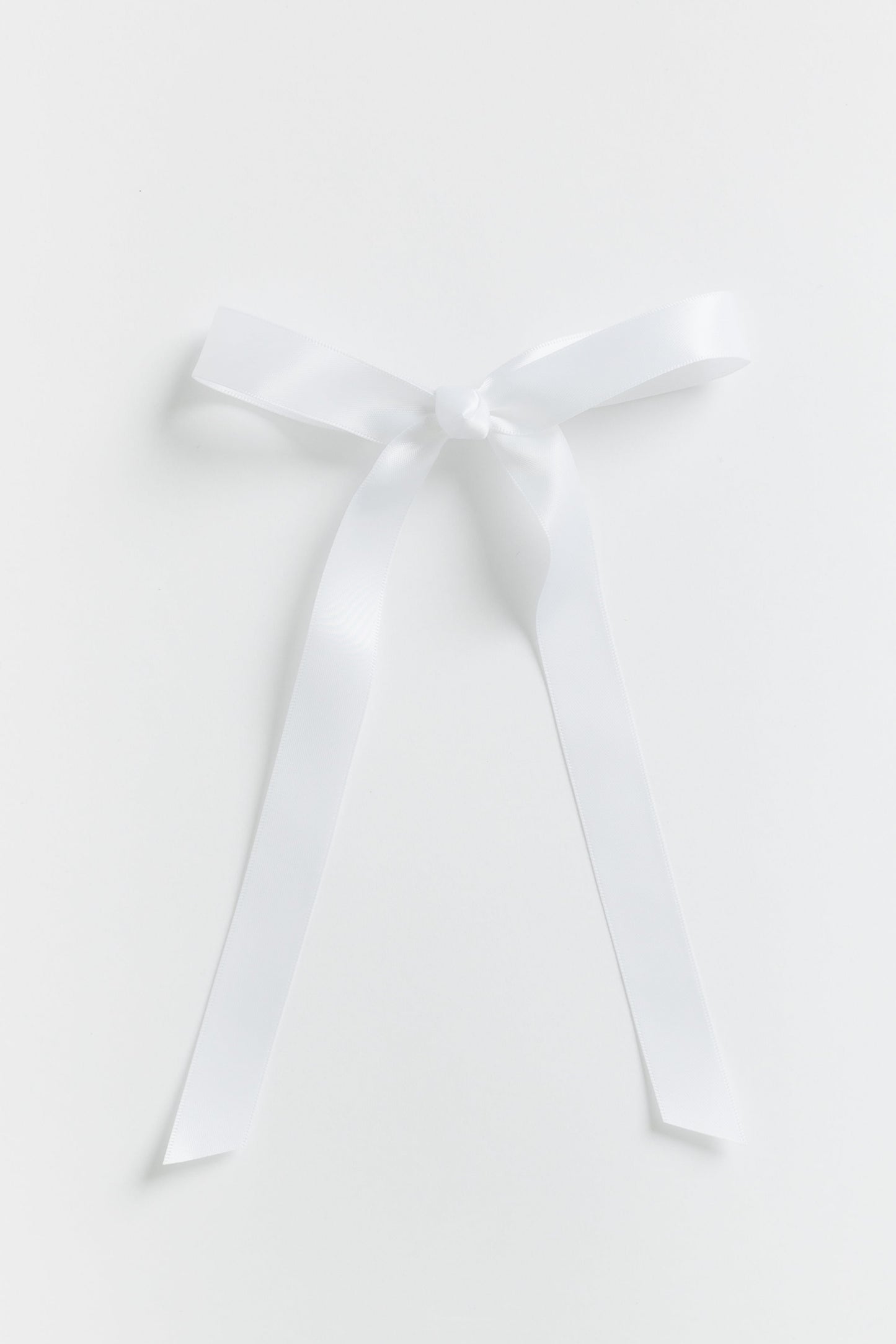 Satin Hair Bow WOMEN'S HAIR ACCESSORY Cove Accessories White 5 1/2" wide x 8" long