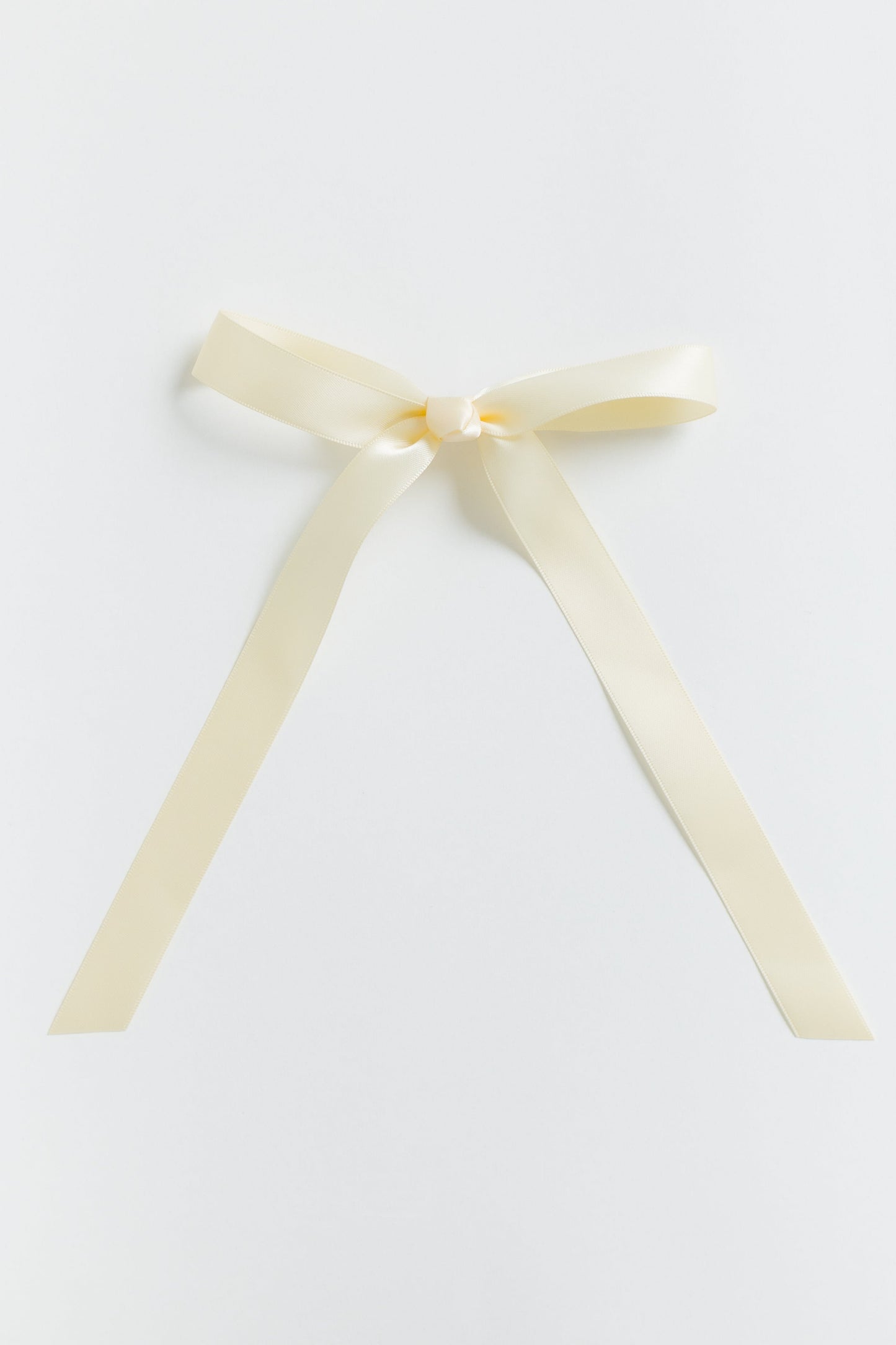 Satin Hair Bow WOMEN'S HAIR ACCESSORY Cove Accessories Ivory 5 1/2" wide x 8" long