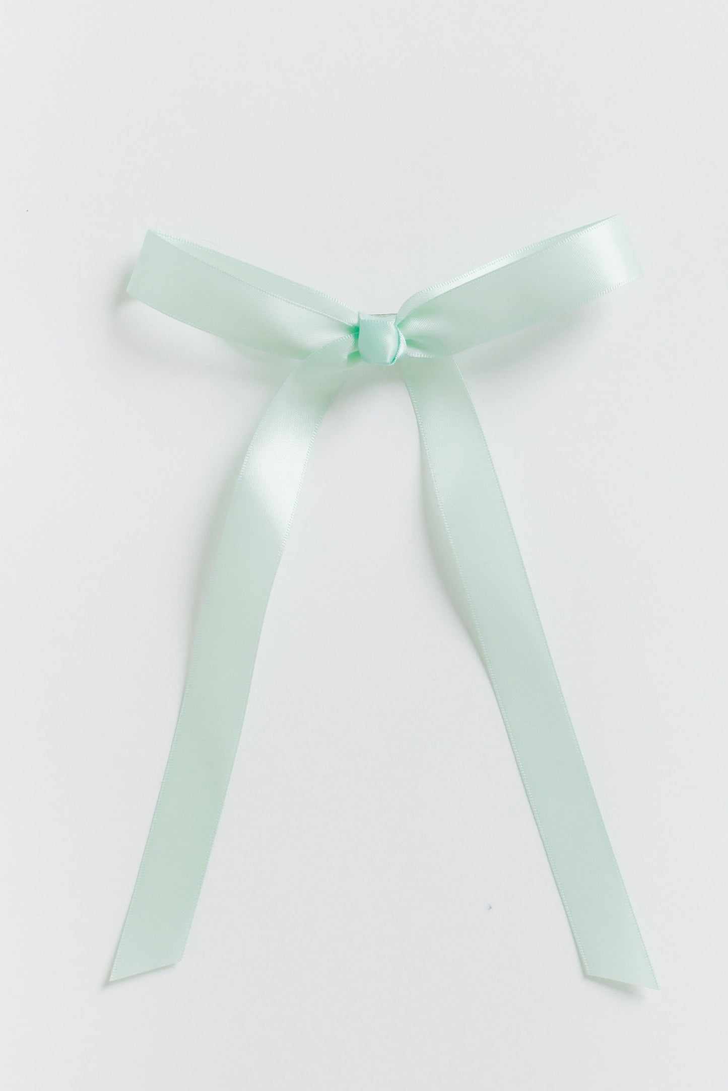 Satin Hair Bow WOMEN'S HAIR ACCESSORY Cove Accessories Light Green 5 1/2" wide x 8" long