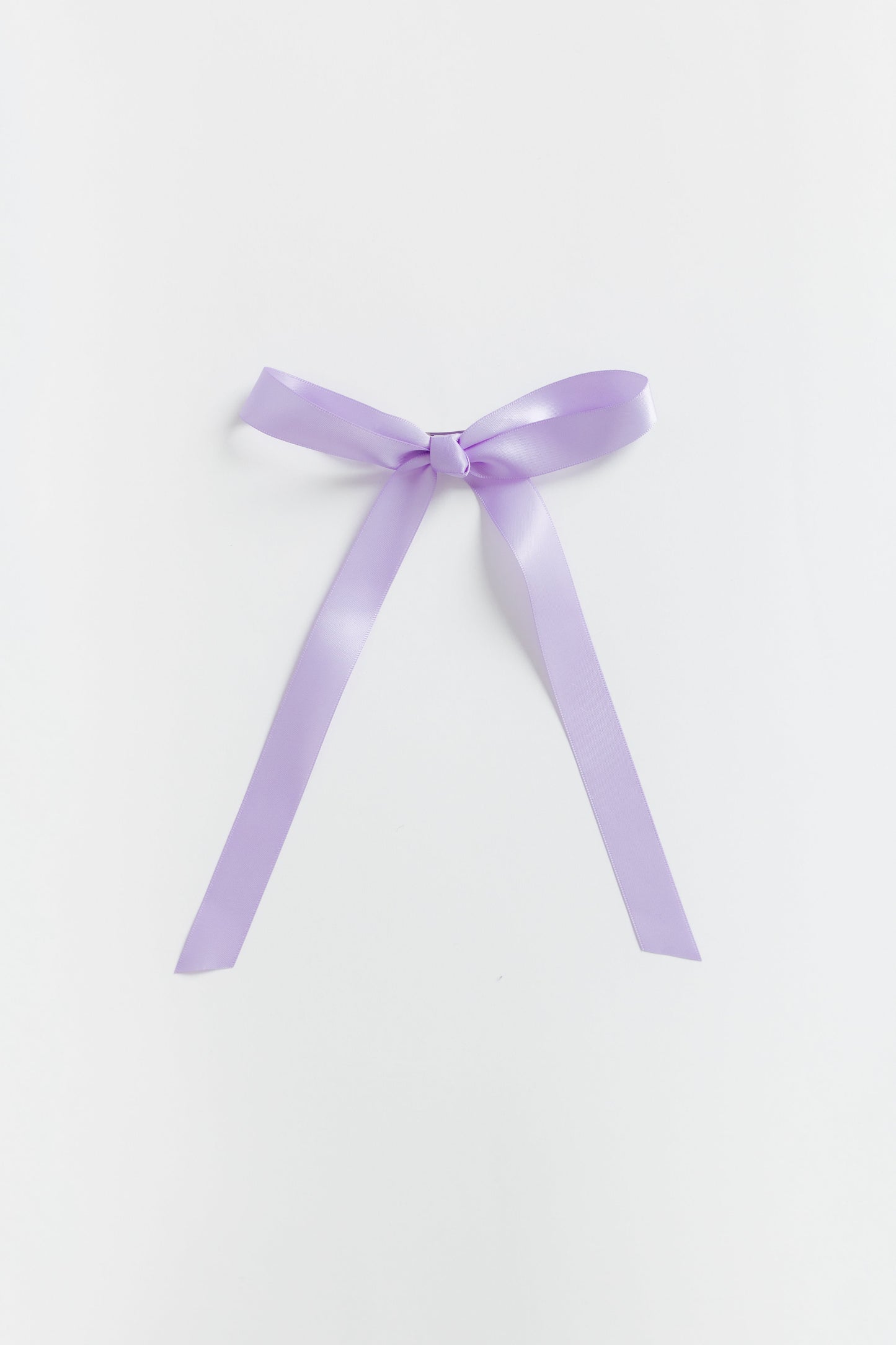 Satin Hair Bow WOMEN'S HAIR ACCESSORY Cove Accessories Lavender 5 1/2" wide x 8" long 