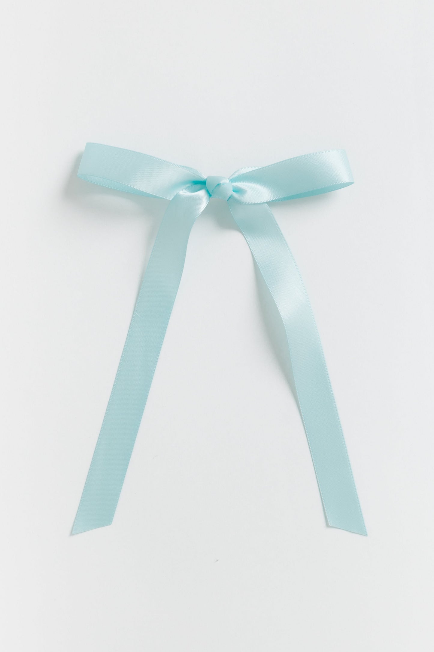 Satin Hair Bow WOMEN'S HAIR ACCESSORY Cove Accessories Light Aqua 5 1/2" wide x 8" long