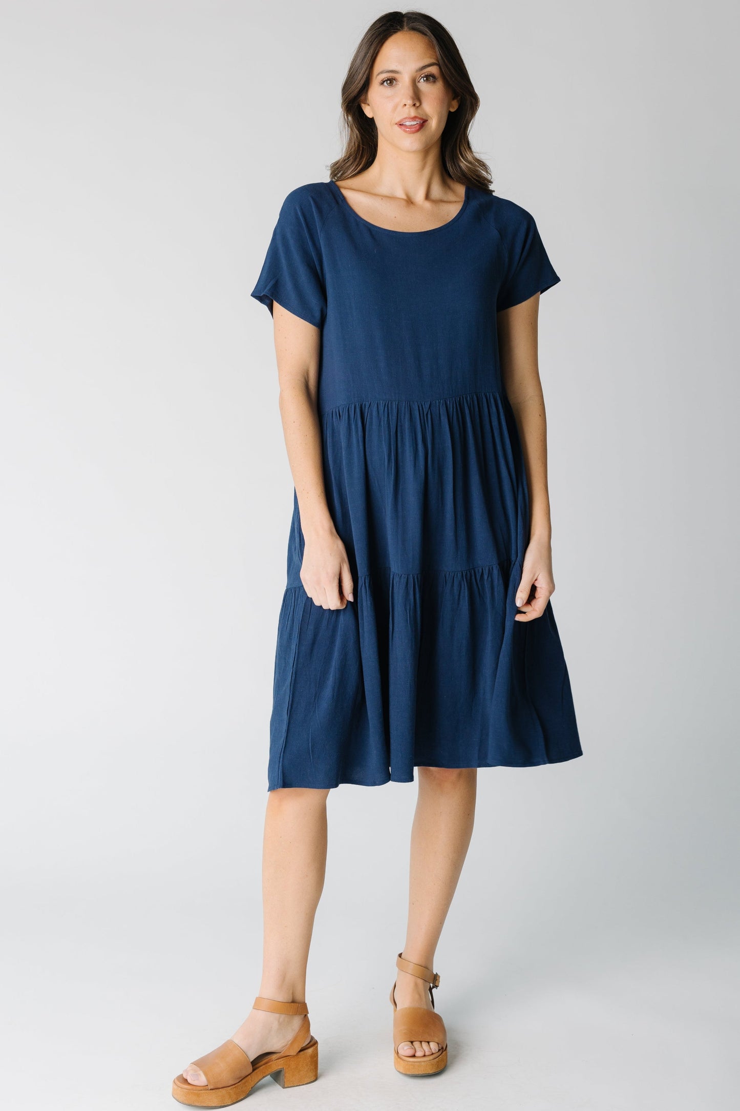 Brass & Roe The Cici Knee Dress WOMEN'S DRESS brass & roe Navy XS