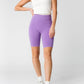 Ribbed Seamless Biker Shorts - Brights Women's Athletic Mono B Purple S 