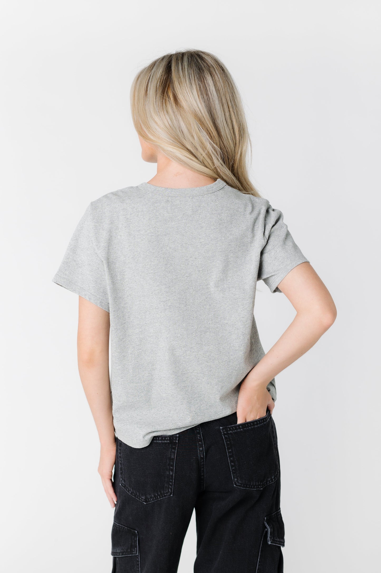 Anywhere Periwinkle Tee - Heather Grey WOMEN'S T-SHIRT Things Between