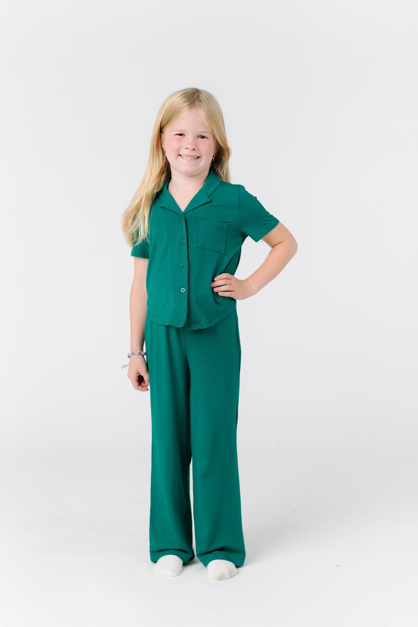 Wide Leg Kids Pajama Set KID'S PAJAMAS brass & roe 