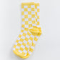 Cove Checker Retro Socks WOMEN'S SOCKS Cove Accessories Yellow/White OS 