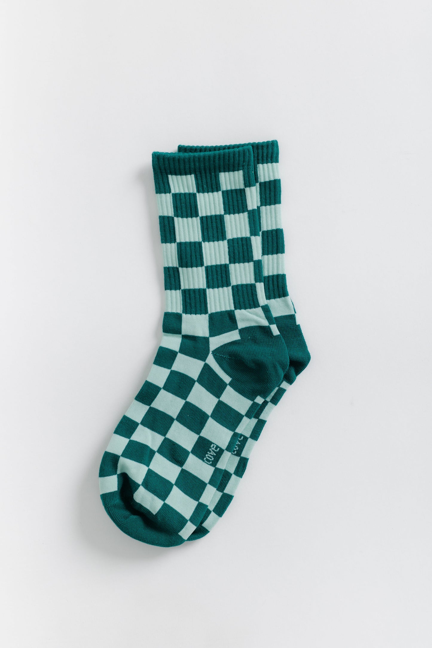 Cove Checker Retro Socks WOMEN'S SOCKS Cove Accessories Green/Seafoam OS 