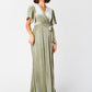 Arbor Velvet Wrap Dress - Sage WOMEN'S DRESS brass & roe 