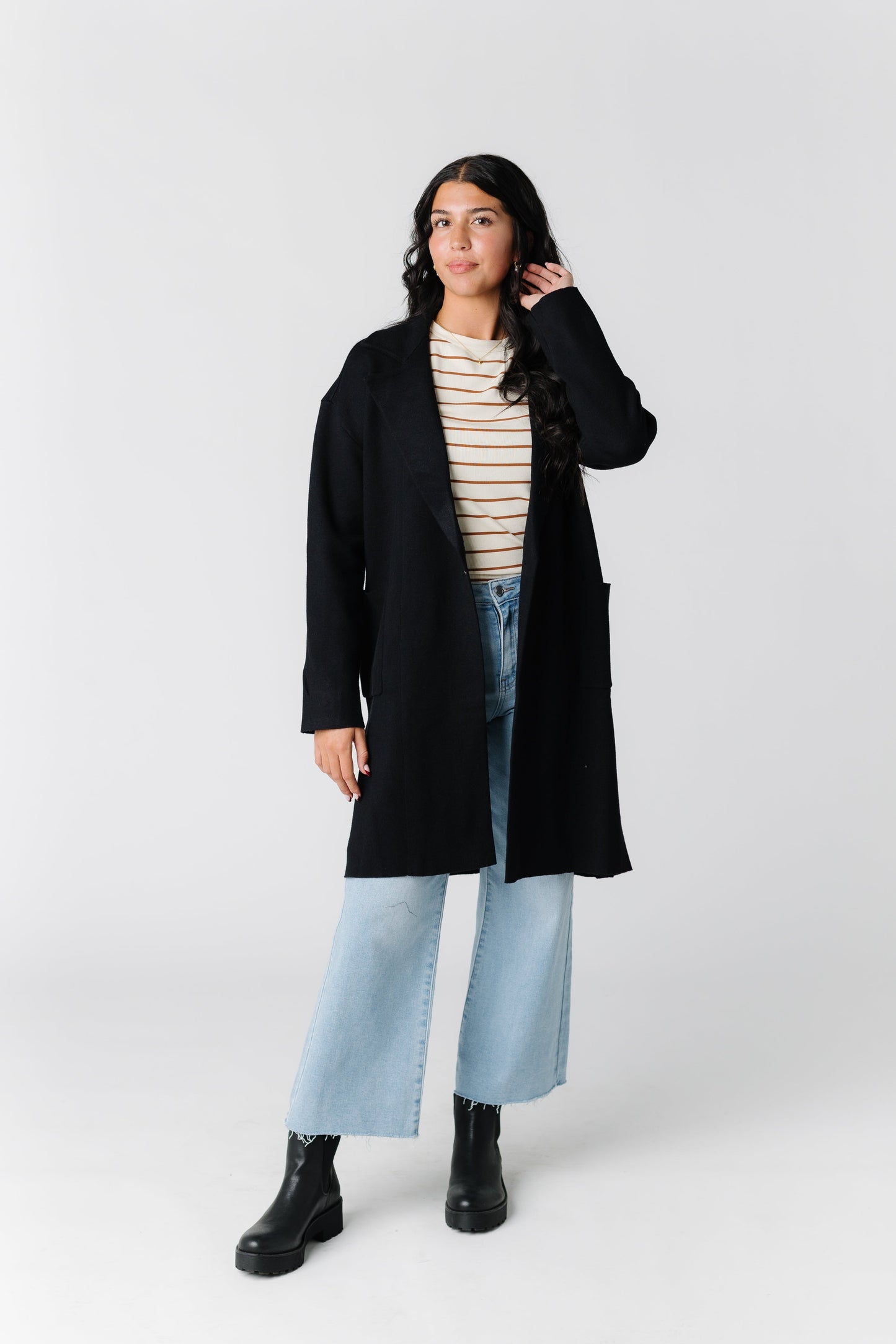 Kate Sweater Jacket WOMEN'S JACKETS Tea N Rose Black S