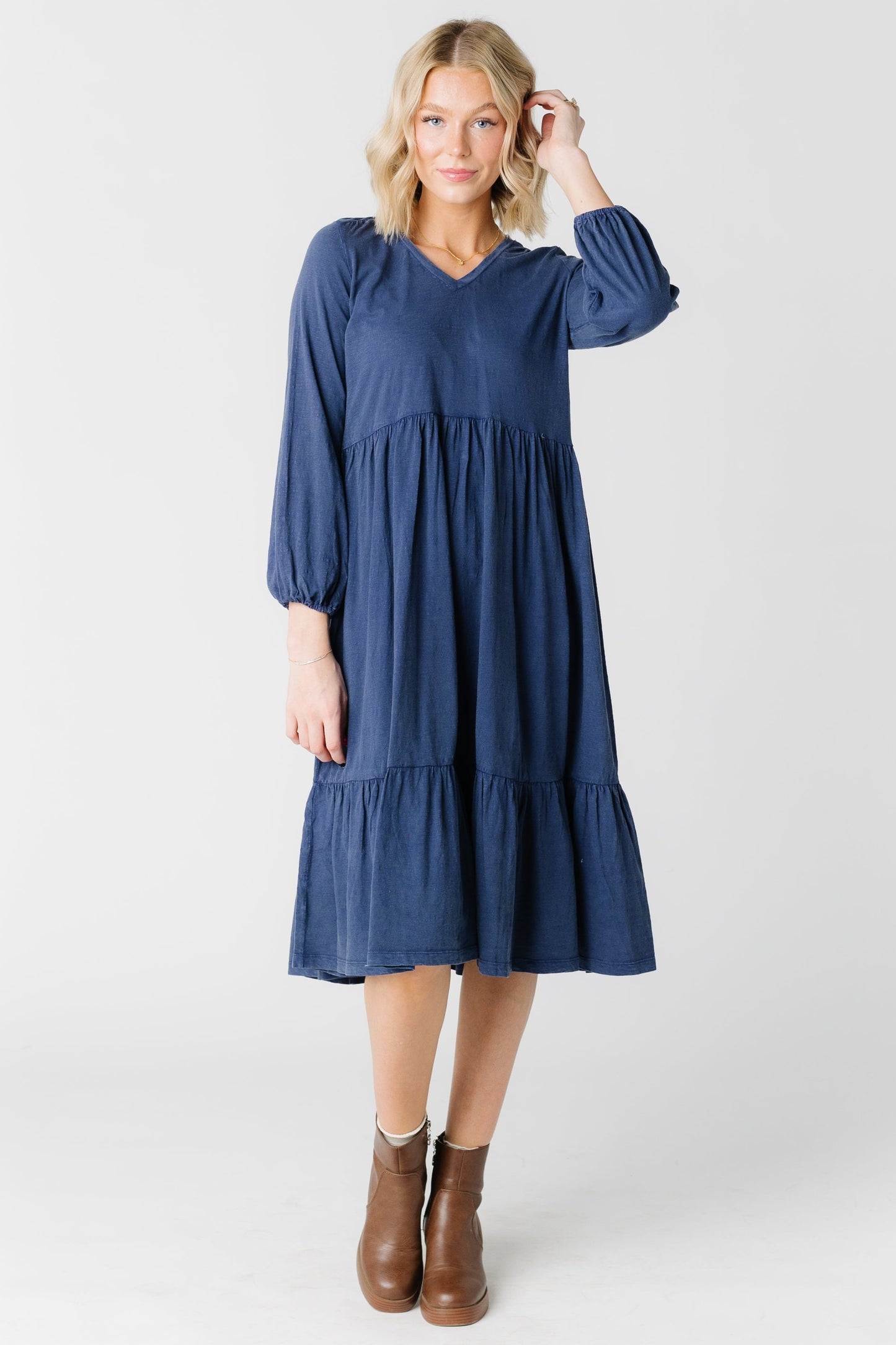 Citrus Acid Wash L/S Midi Dress WOMEN'S DRESS Citrus