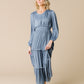 Cali Satin Dress WOMEN'S DRESS Tea N Rose Blue Grey S 