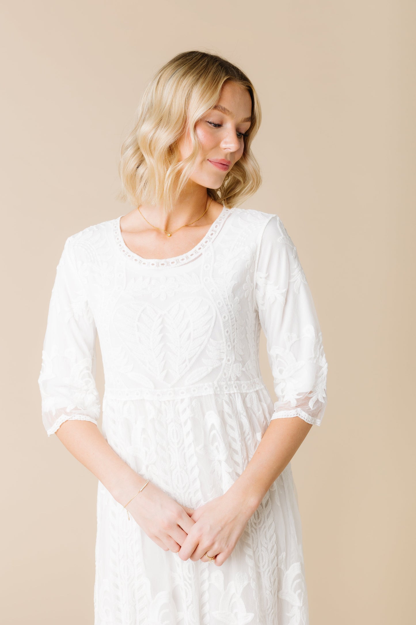 Dressy White Lace Maxi WOMEN'S DRESS Tea N Rose