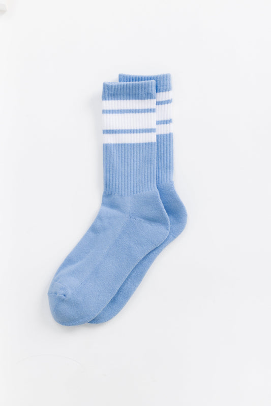 Cove Vail Stripe Socks WOMEN'S SOCKS Cove Accessories Sky Blue OS 