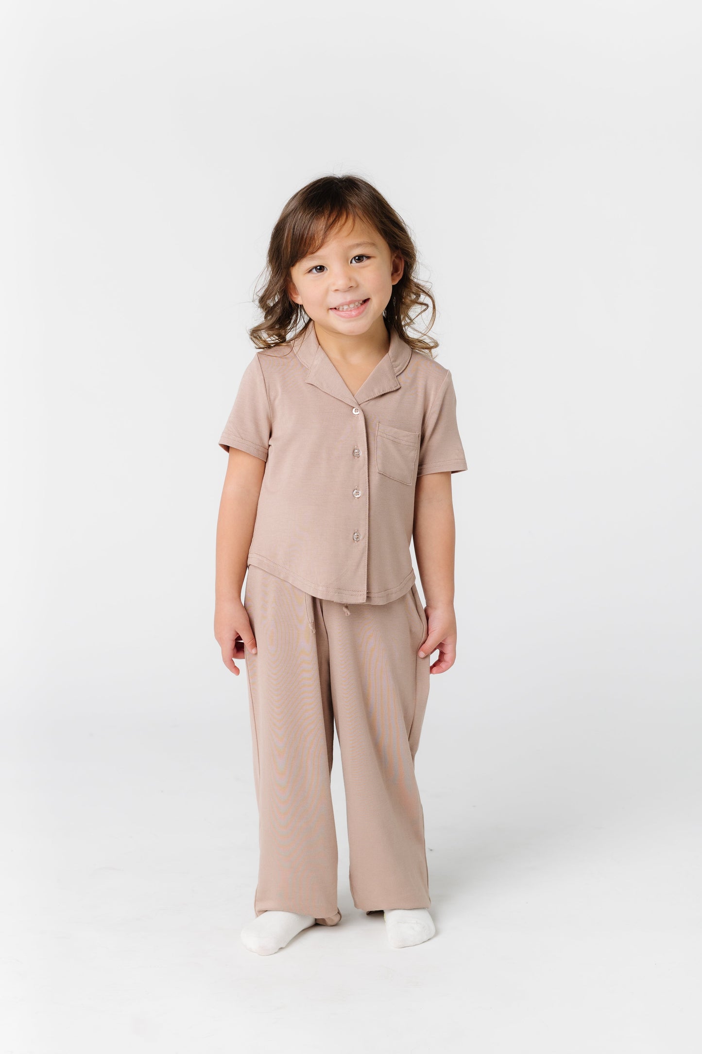 Wide Leg Kids Pajama Set KID'S PAJAMAS brass & roe 