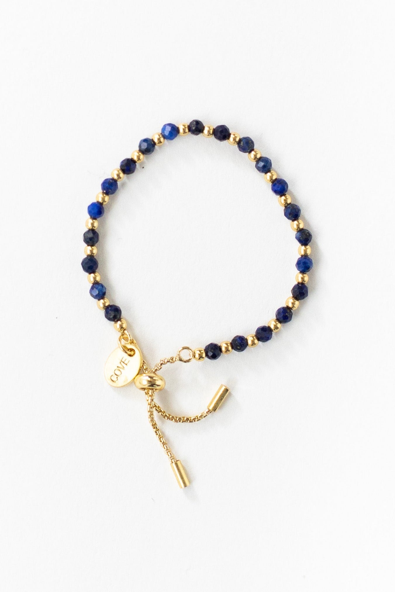 Baby bracelet in navy and gold