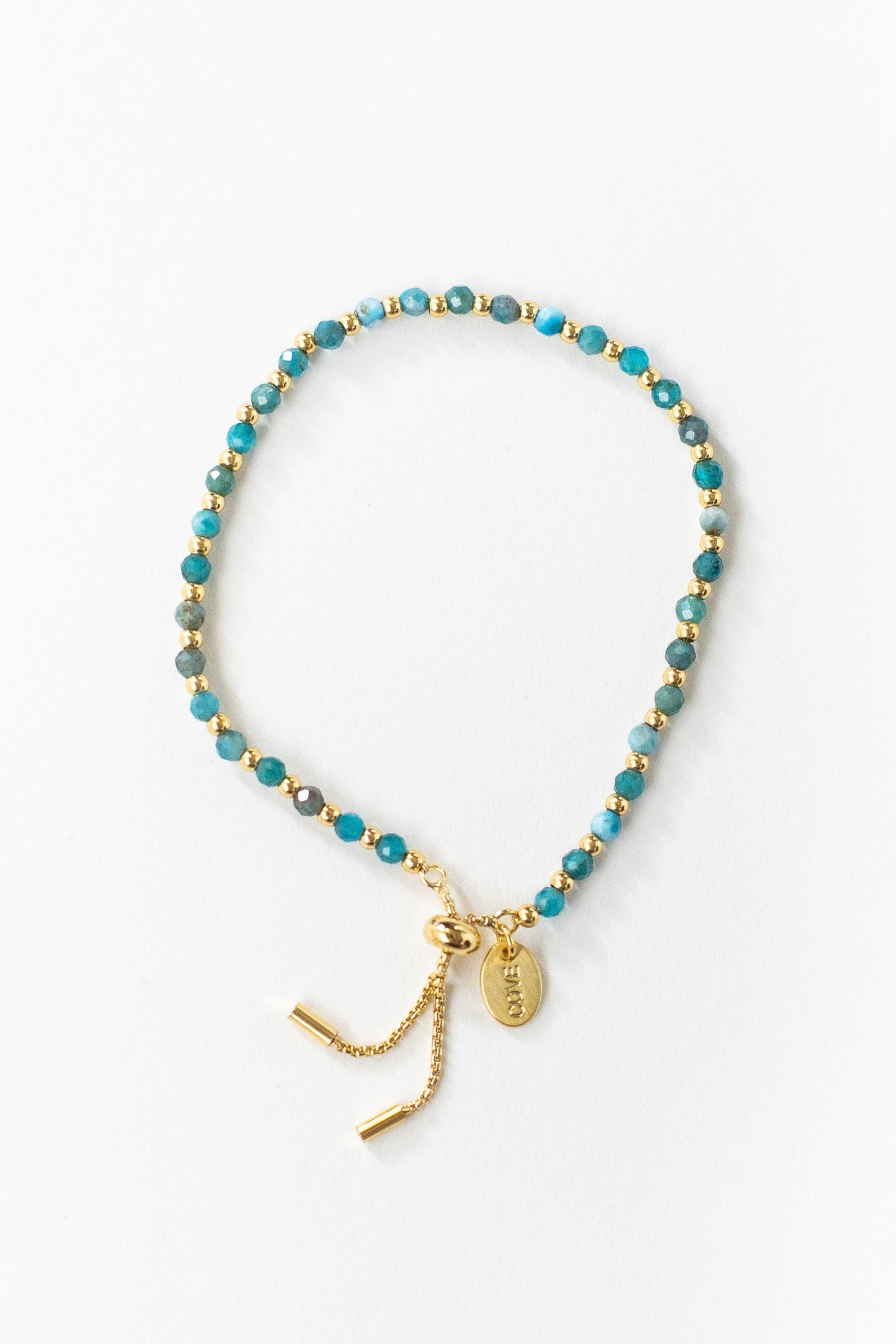 Baby bracelet with matching mom and child bracelets in emerald green and gold