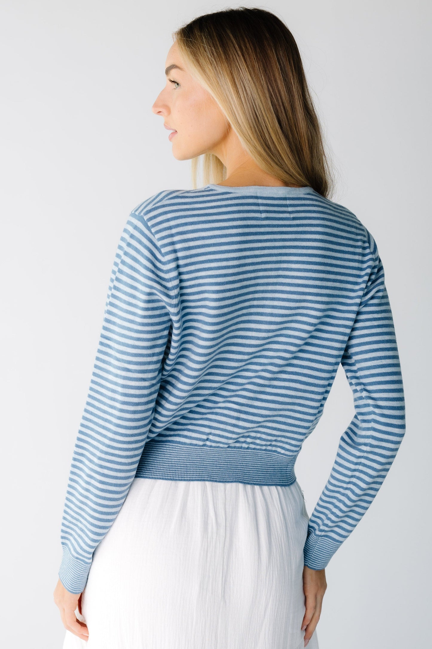 The Bella Striped Cardigan WOMEN'S CARDIGAN Mod Ref