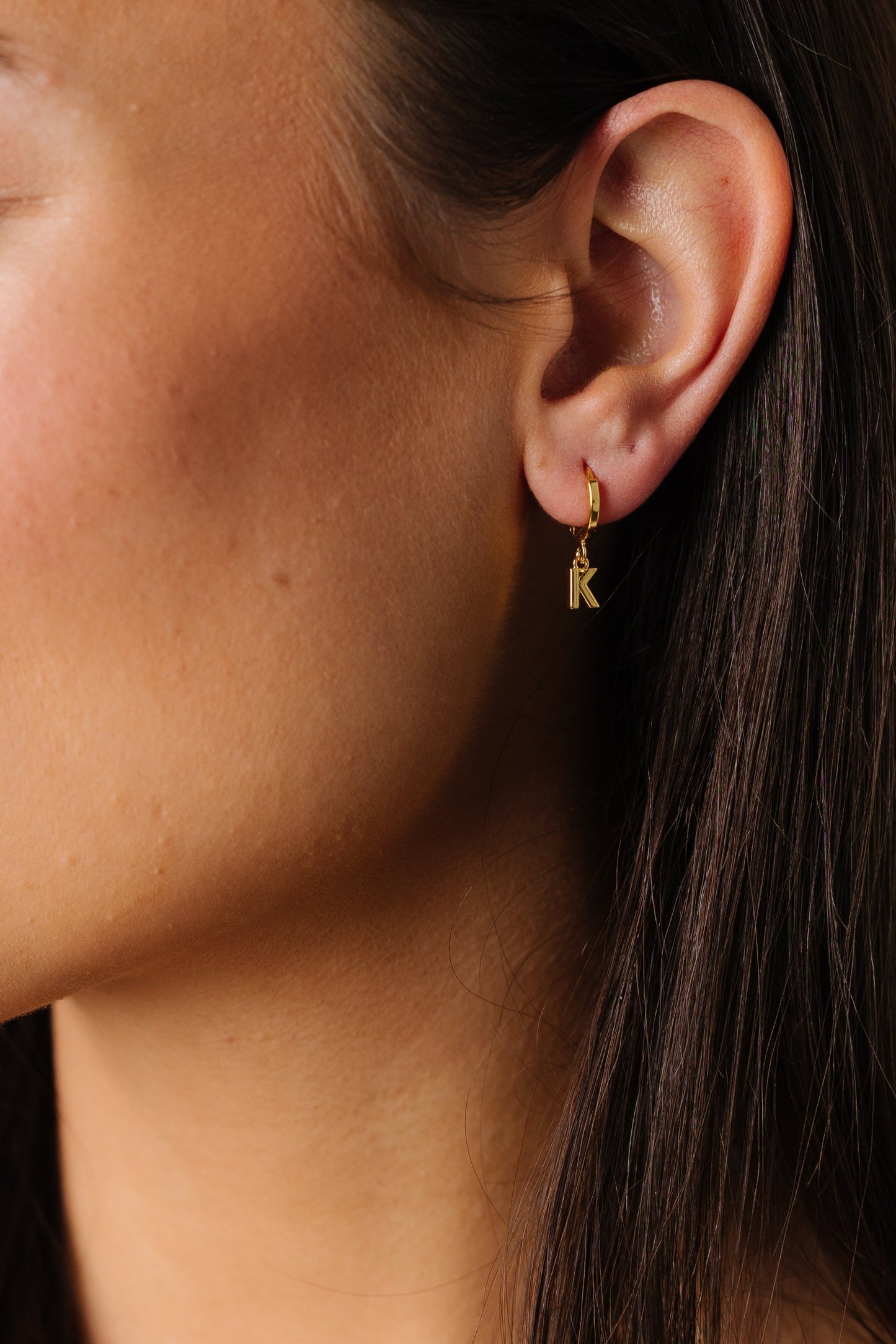 Cove Initial Letter Huggie Earrings WOMEN'S EARINGS Cove Accessories