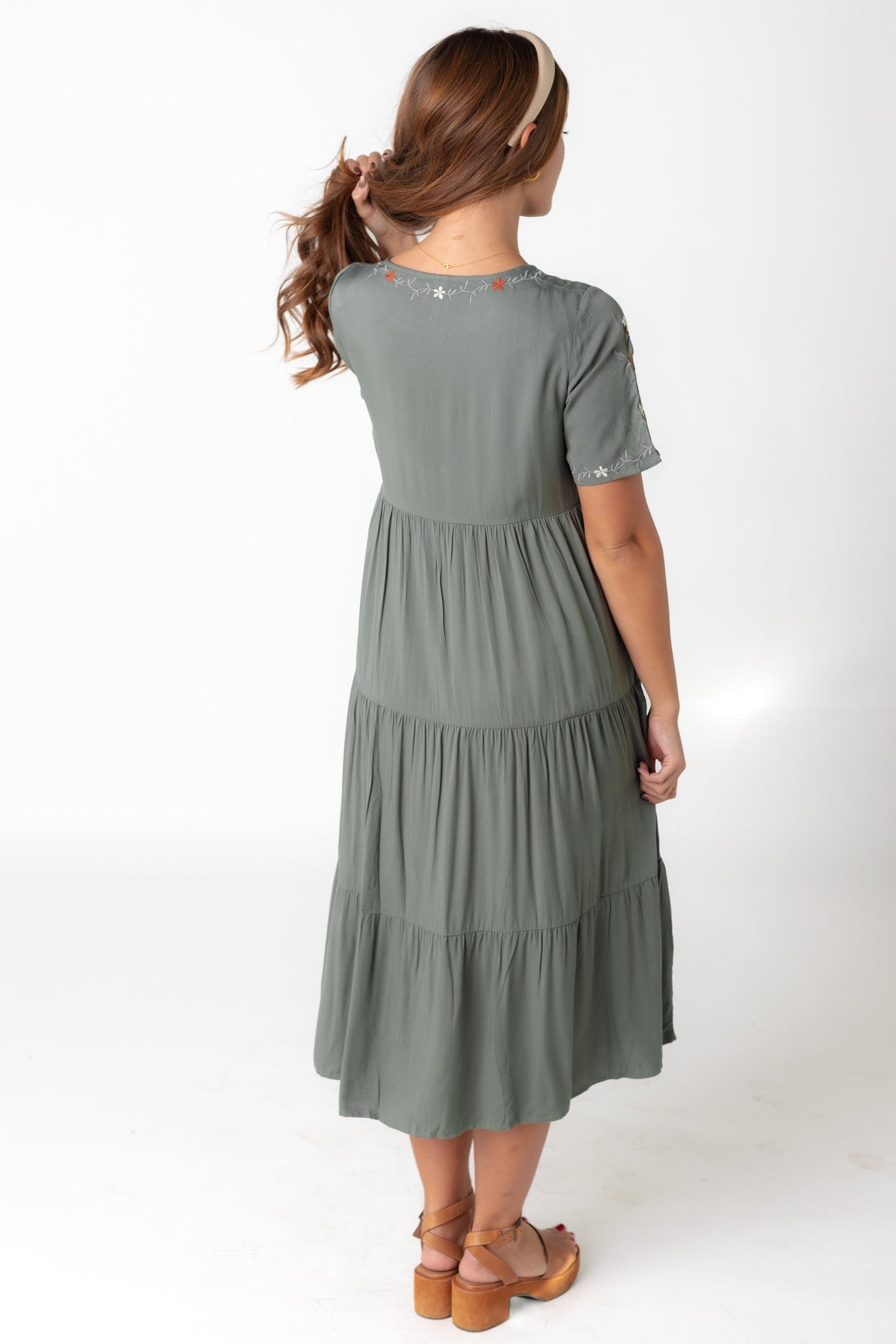 Cathy Embroidered Pocket Dress - Fall WOMEN'S DRESS Tea N Rose
