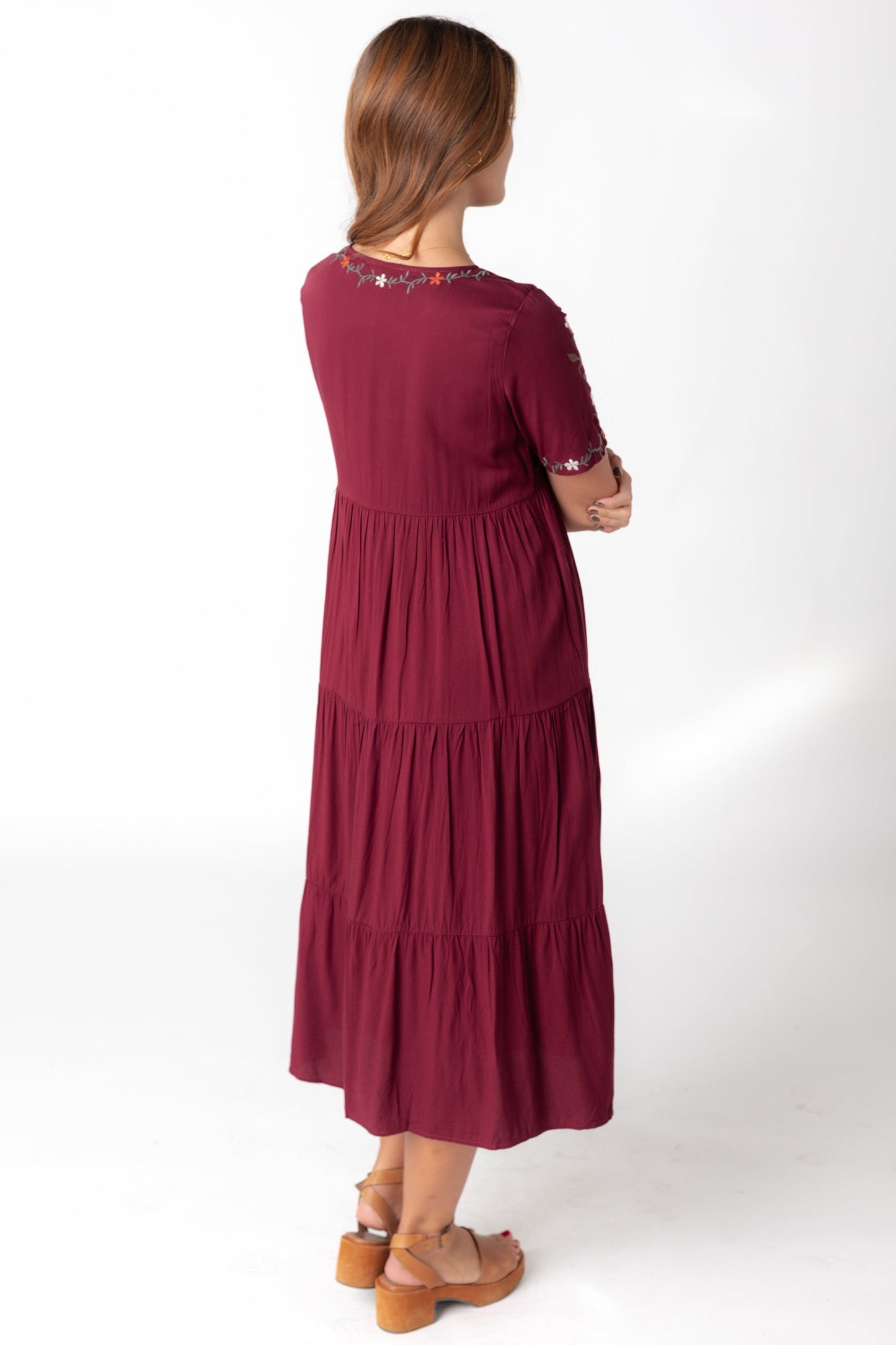 Cathy Embroidered Pocket Dress - Fall WOMEN'S DRESS Tea N Rose