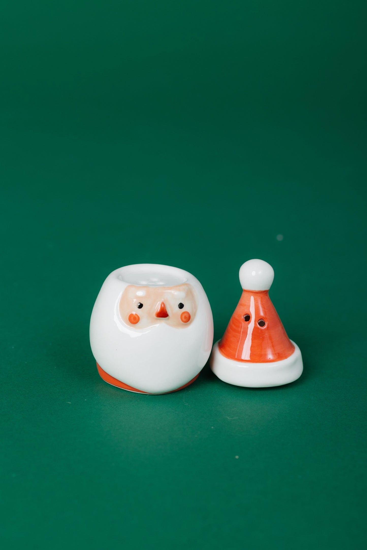 Santa Salt & Pepper Shaker CHRISTMAS HOME DECOR Creative Co-Op