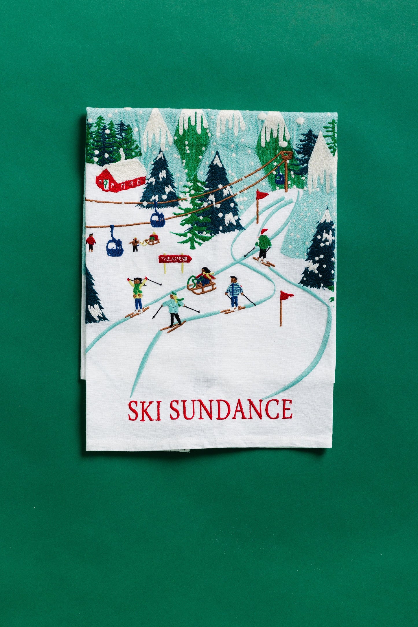 Ski Sundance Dishtowel CHRISTMAS HOME DECOR Cove Accessories