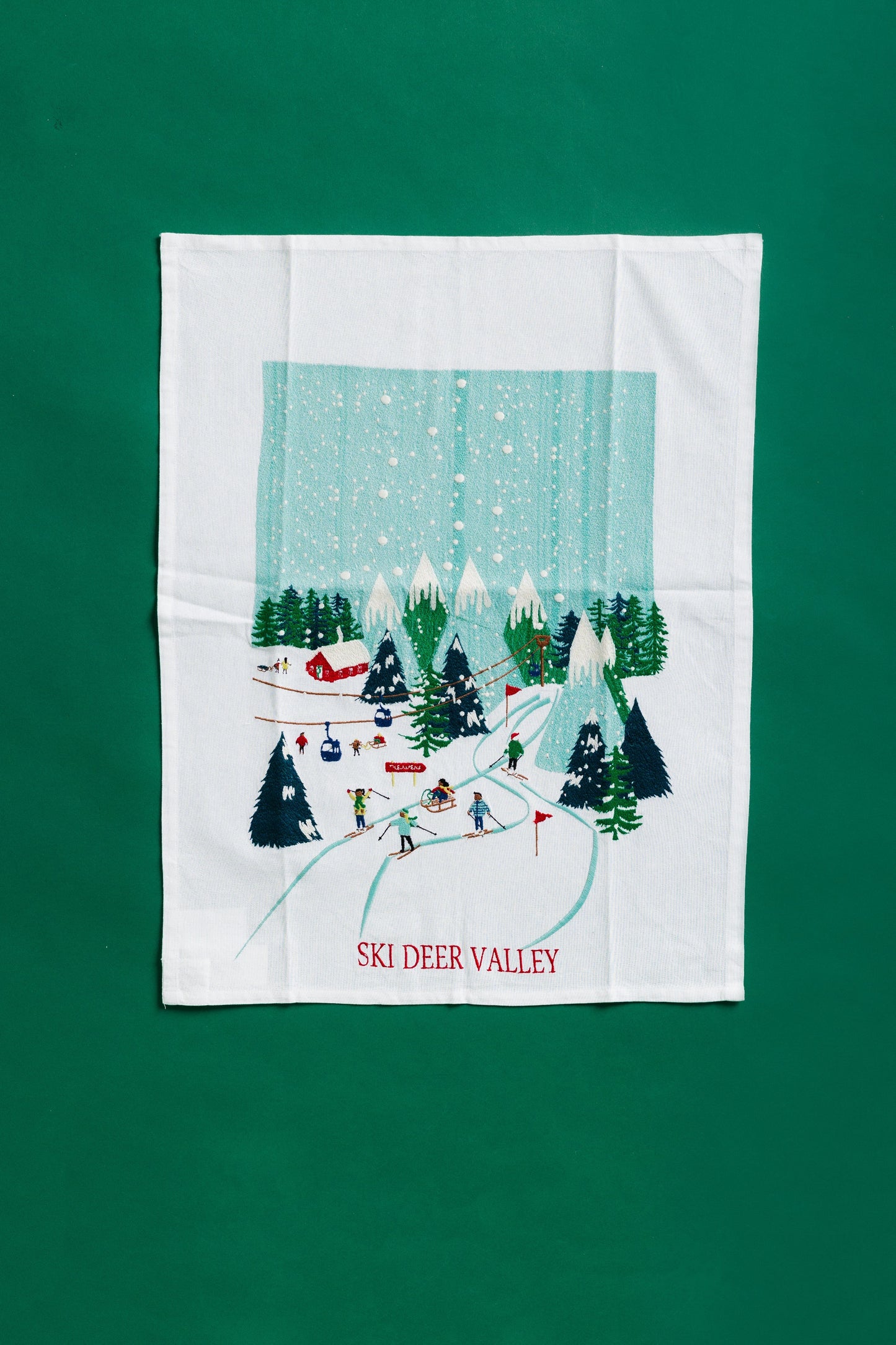 Ski Deer Valley Dishtowel HOME ACCESSORIES Cove Accessories