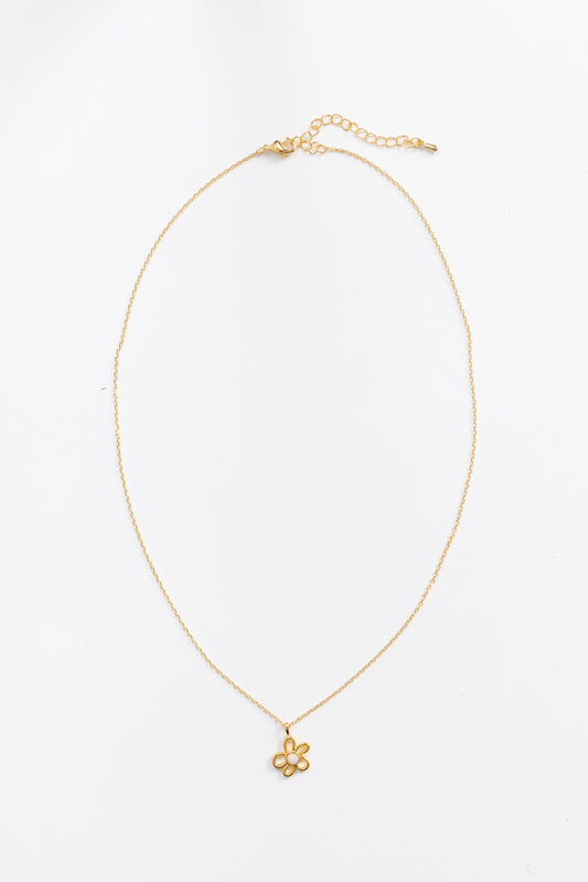 Cove Daisy Retro Necklace WOMEN'S NECKLACE Cove Accessories Gold 16"