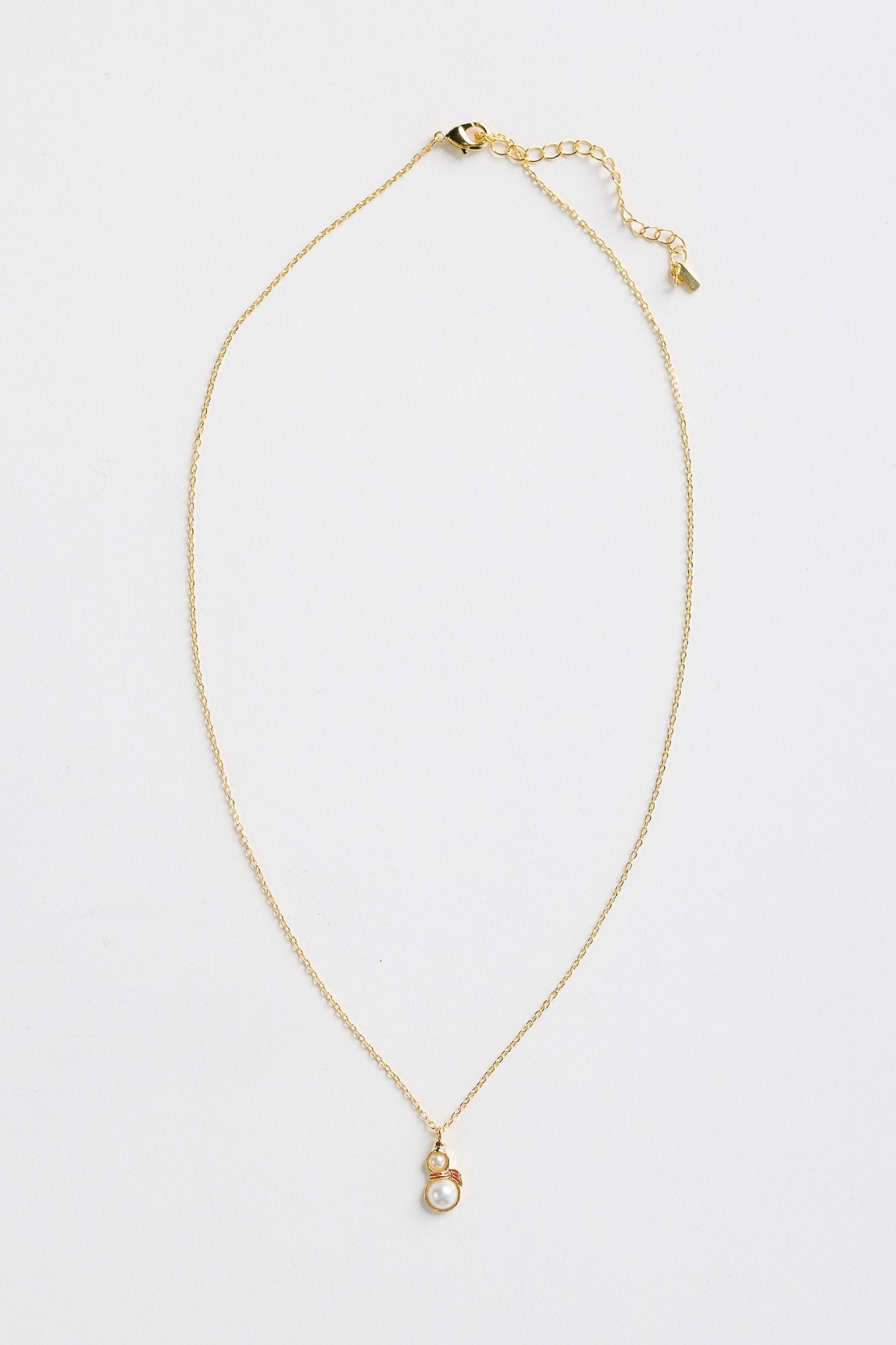 Cove Dainty Pearl Snowman Necklace WOMEN'S NECKLACE Cove Accessories