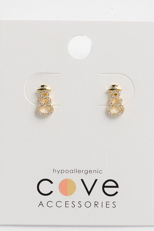 Cove Gold Snowman WOMEN'S NECKLACE Cove Accessories 18k Gold Plate OS