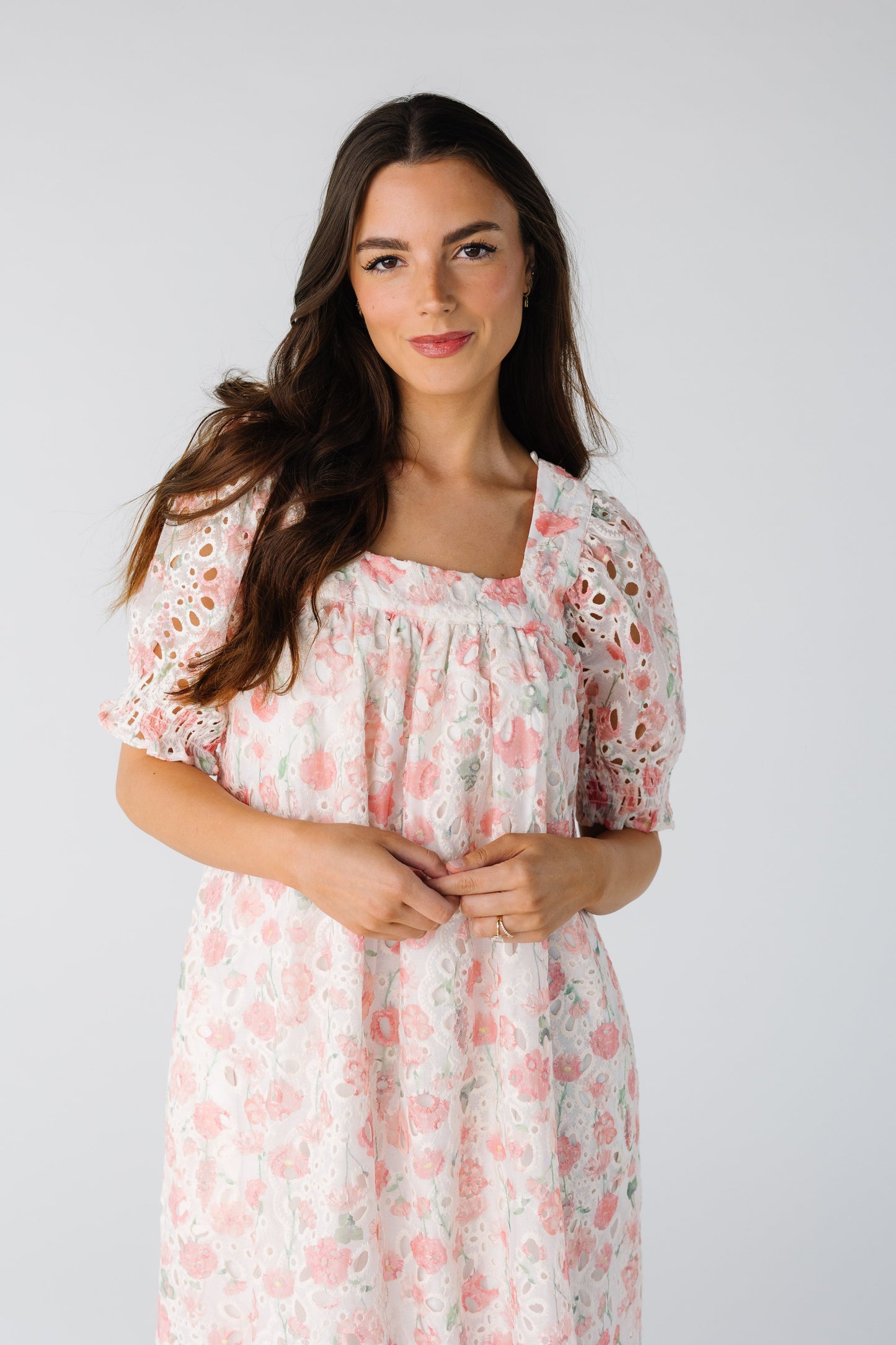 Brass & Roe Forever Eyelet Blossom Print Dress WOMEN'S DRESS brass & roe