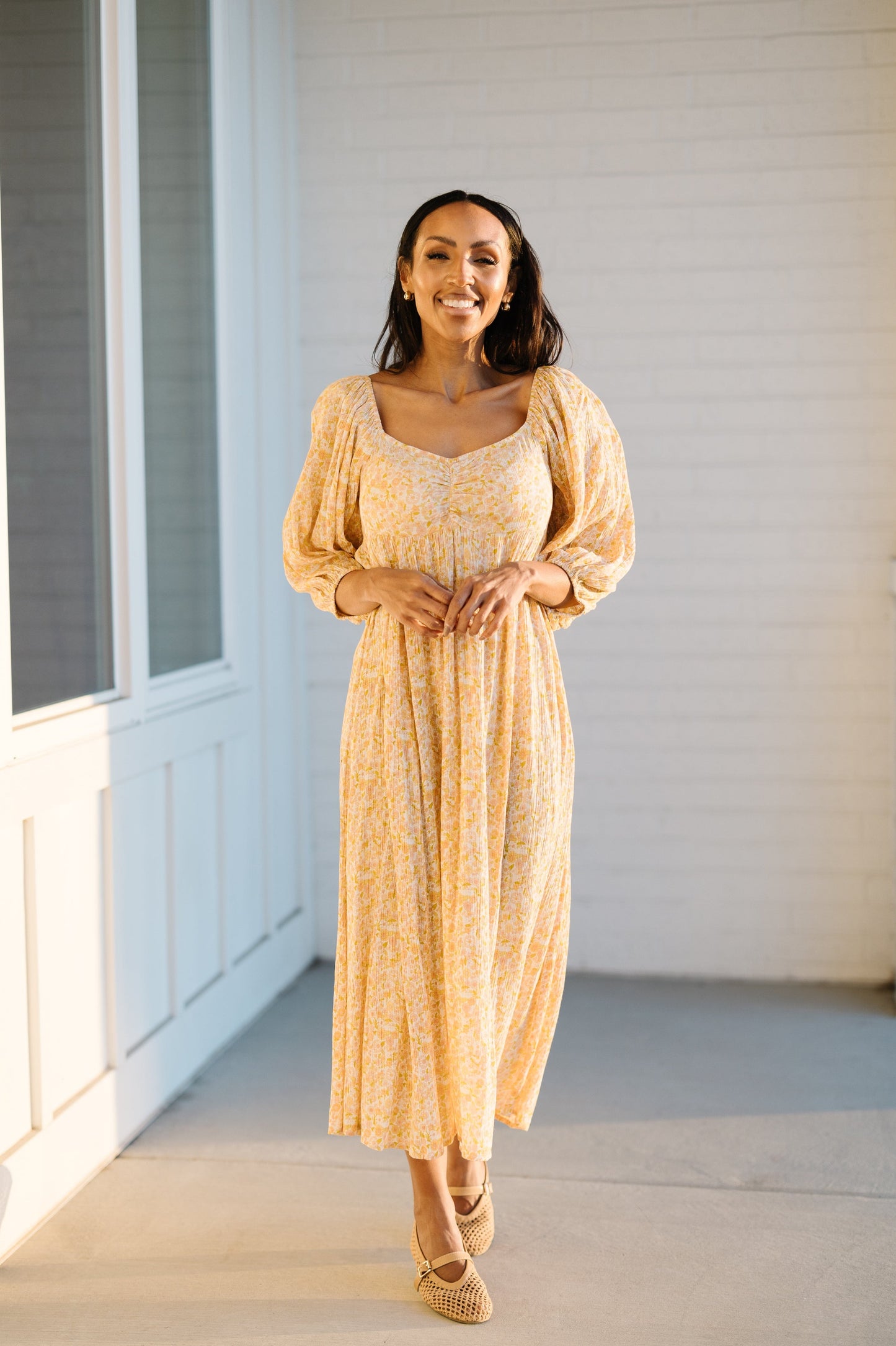 Crepe Print Dress WOMEN'S DRESS Citrus