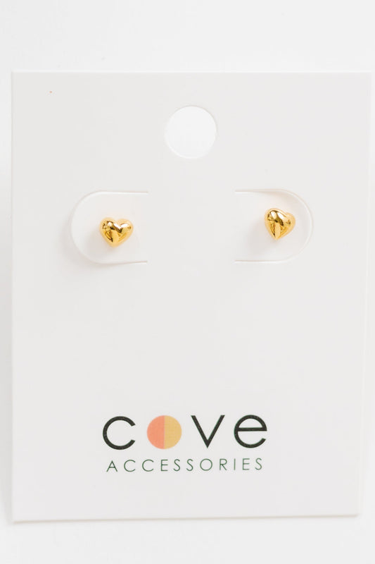 Cove Waldorf Heart Earrings WOMEN'S EARINGS Cove Accessories Gold OS