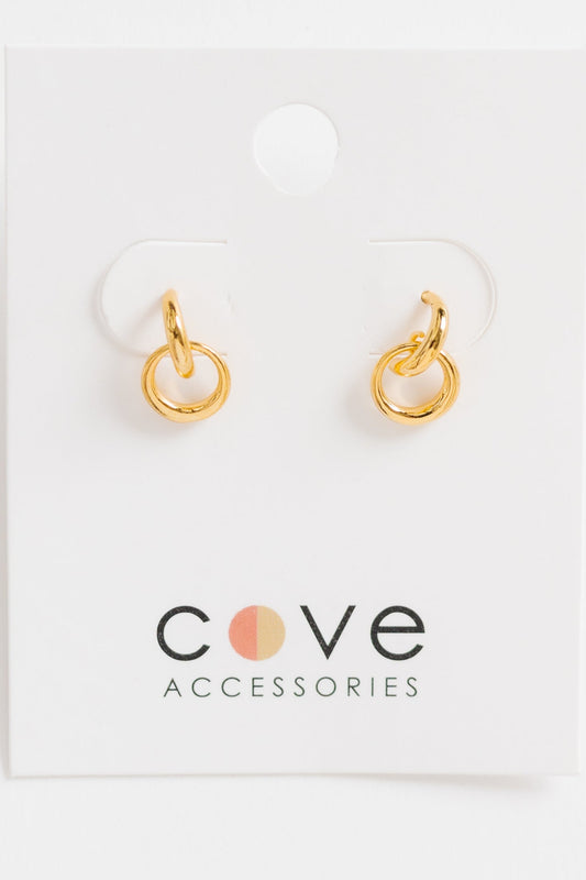 Cove Petite Double Hoops Earrings WOMEN'S EARINGS Cove Accessories Gold OS