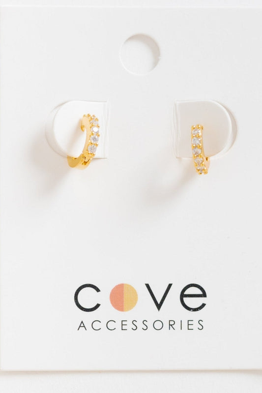 Cove Brighten My Day Huggies WOMEN'S EARINGS Cove Accessories Gold OS