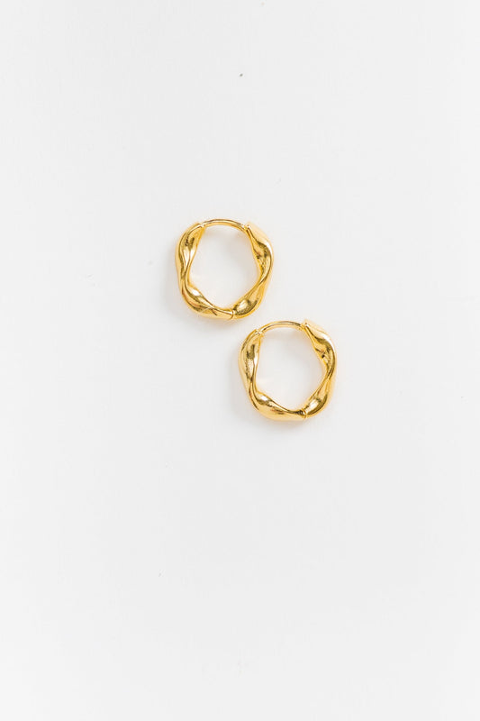 Cove Mikal Twisted Hoops WOMEN'S EARINGS Cove Accessories Gold OS