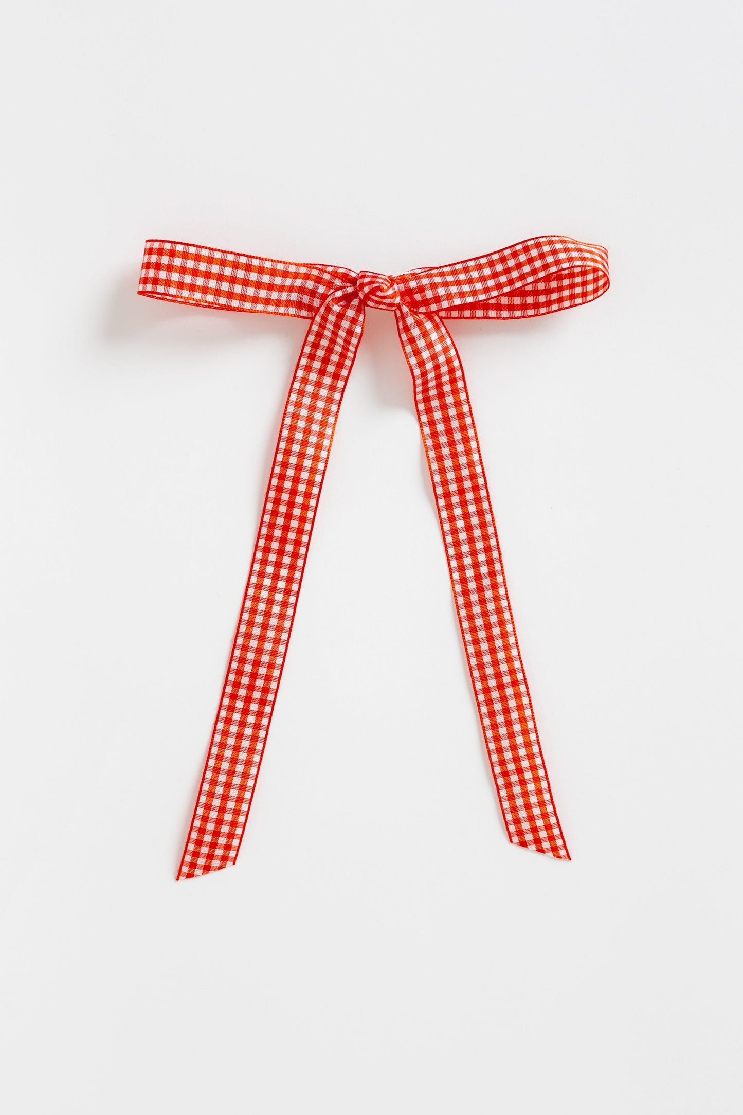 Cove Checkered Satin Hair Bow WOMEN'S HAIR ACCESSORY Cove Accessories Red 8" x 6"