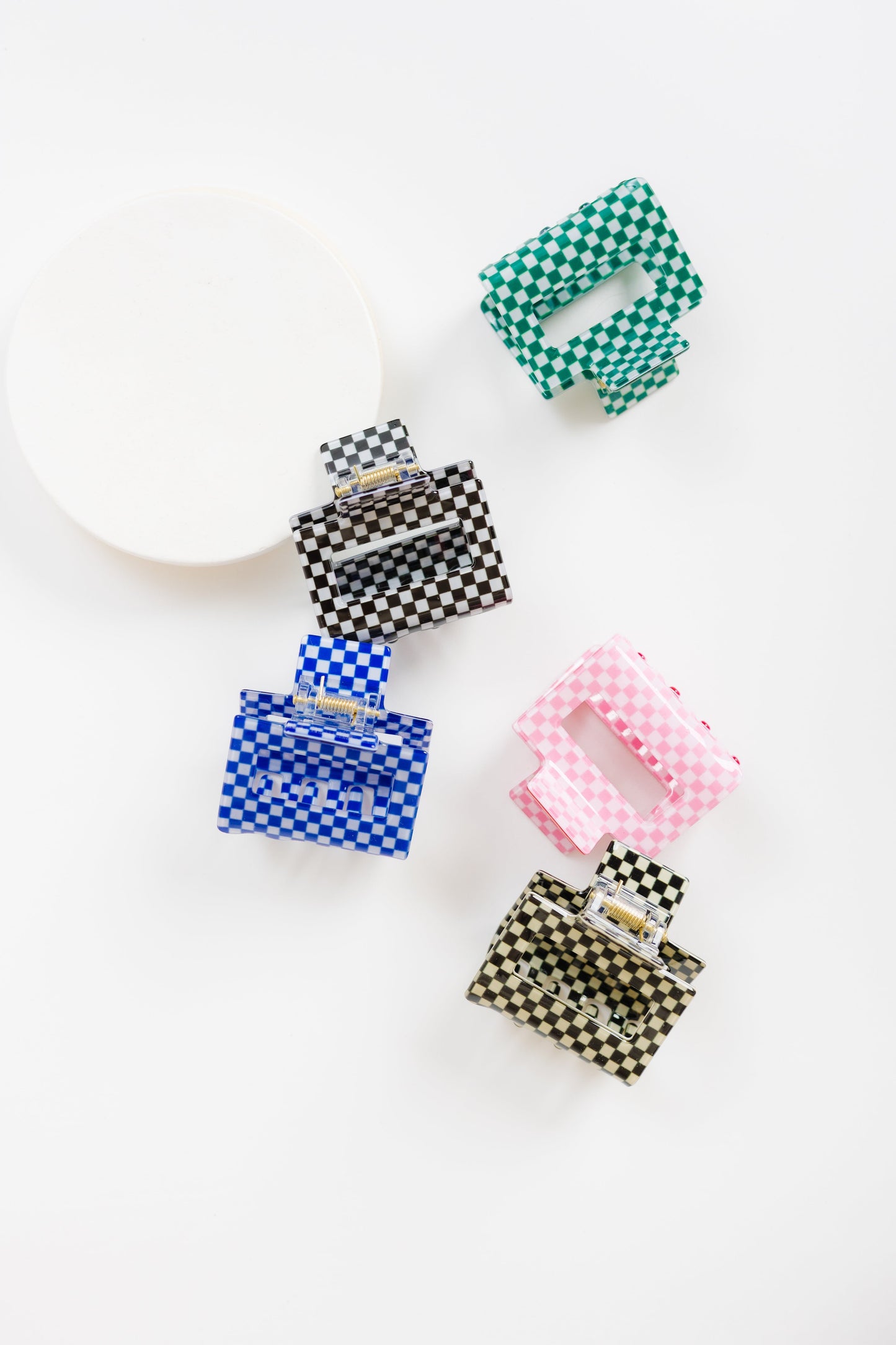 Cove Everly Checker Hair Claw WOMEN'S HAIR ACCESSORY Cove Accessories