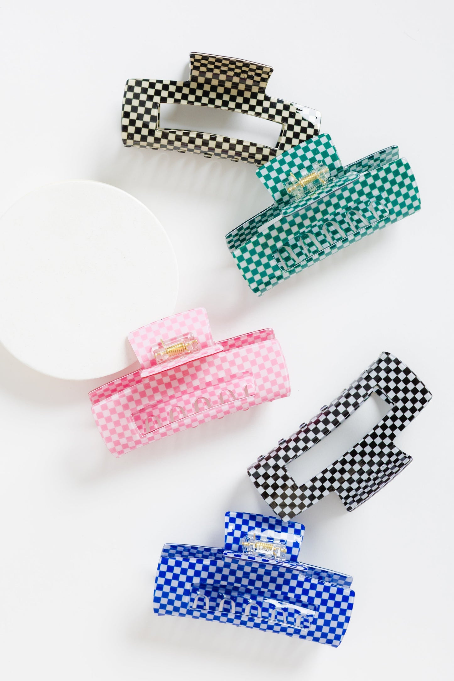Cove Everly Checker Hair Claw WOMEN'S HAIR ACCESSORY Cove Accessories