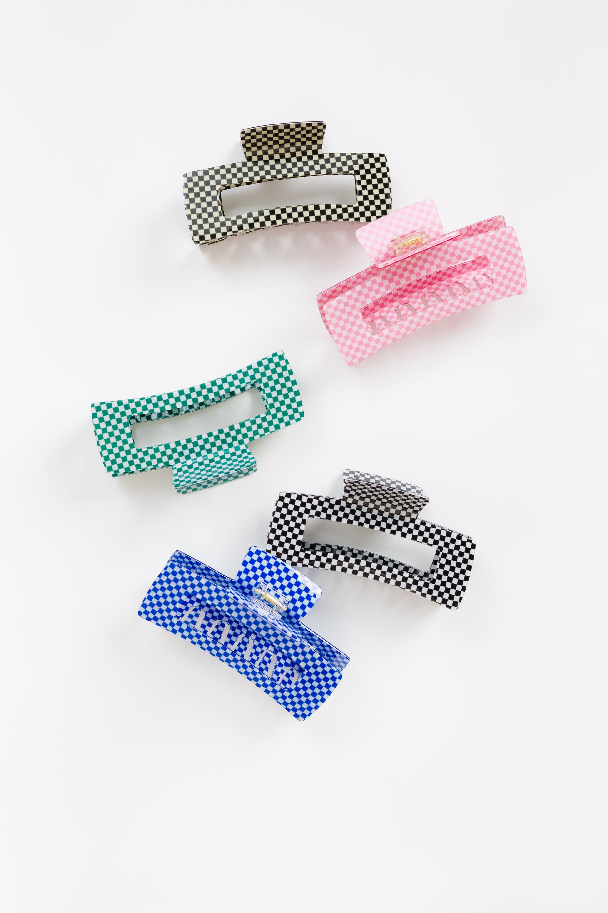 Cove Everly Checker Hair Claw WOMEN'S HAIR ACCESSORY Cove Accessories