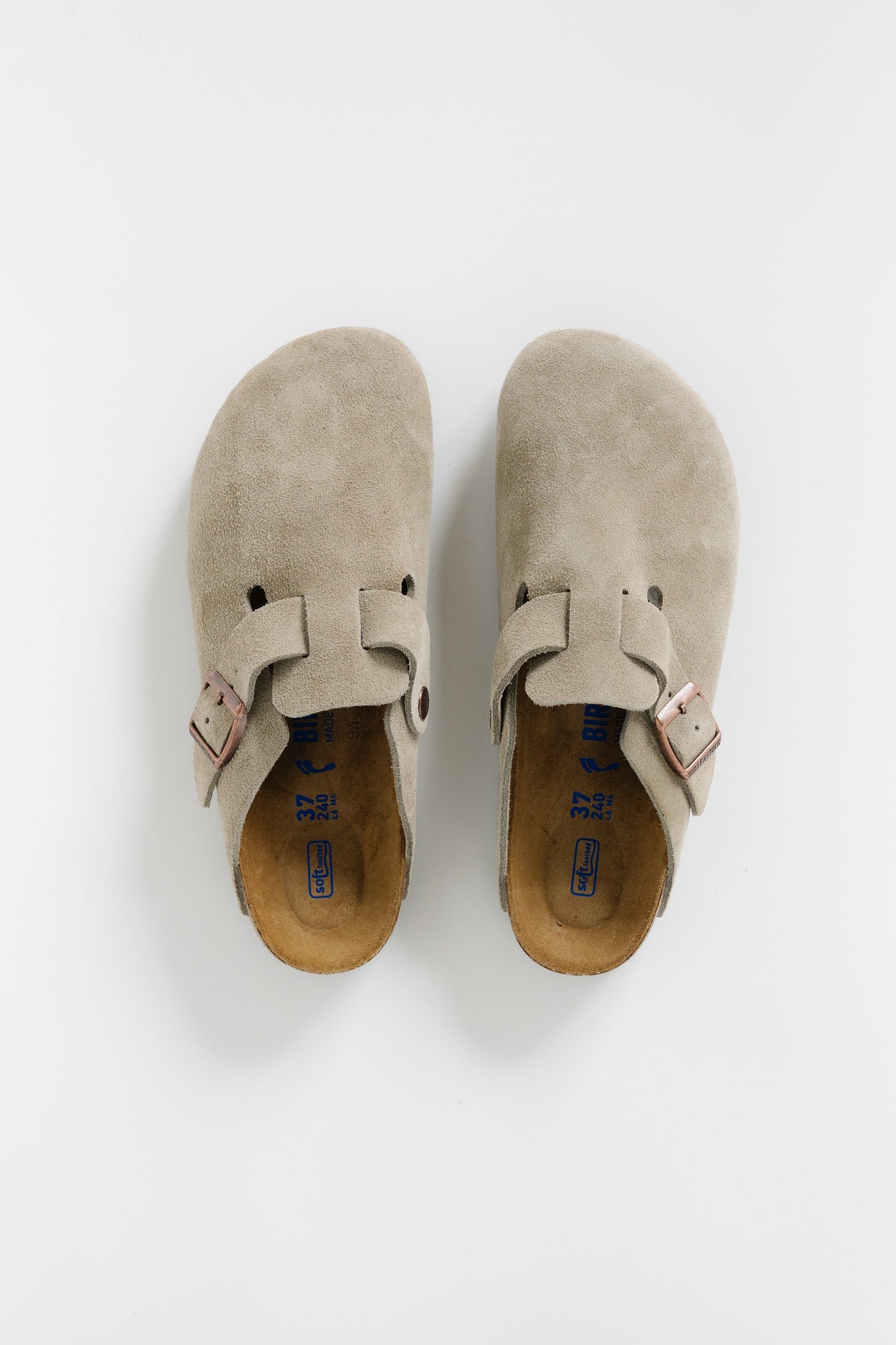 Birkenstock Boston WOMEN'S SHOES Birkenstock Taupe Suede 36 