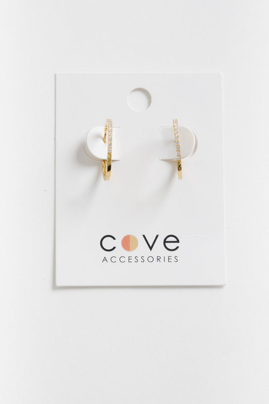 Cove Olivia Hoops WOMEN'S EARINGS Cove Accessories Gold 1/2" Round