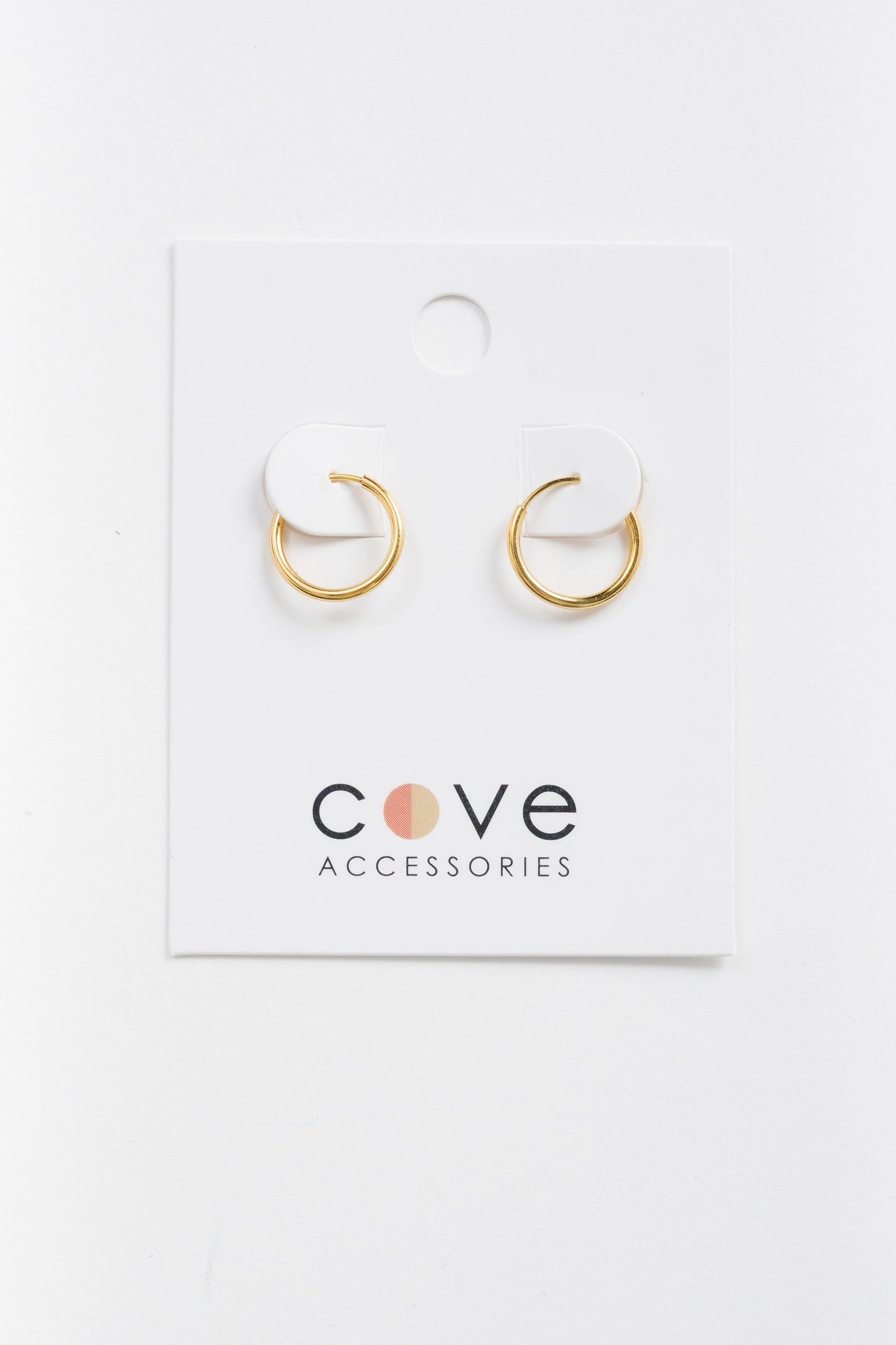 Cove Everyday Hoops WOMEN'S EARINGS Cove Accessories Gold .47" Rnd 