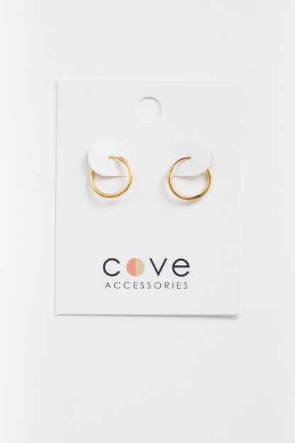 Cove Everyday Hoops WOMEN'S EARINGS Cove Accessories Gold .47" Rnd 