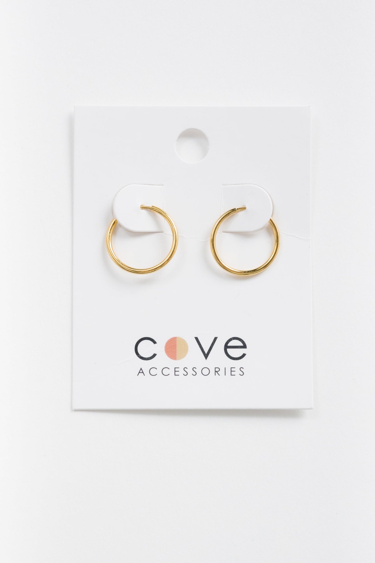Cove Everyday Hoops WOMEN'S EARINGS Cove Accessories Gold .59" Rnd 