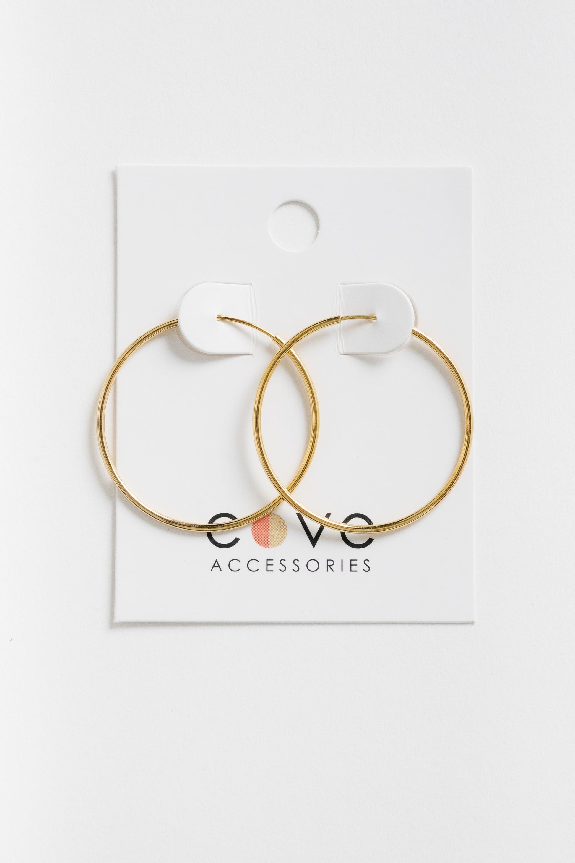 Cove Everyday Hoops WOMEN'S EARINGS Cove Accessories Gold 1.18" Rnd 
